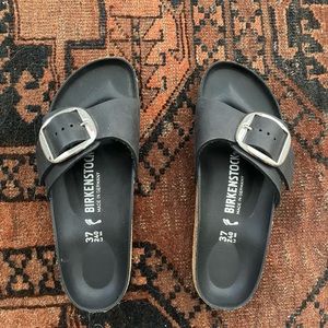 NEW Birkenstock Oiled leather Madrid big buckle WORN ONCE